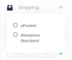 Filter by shipping methods