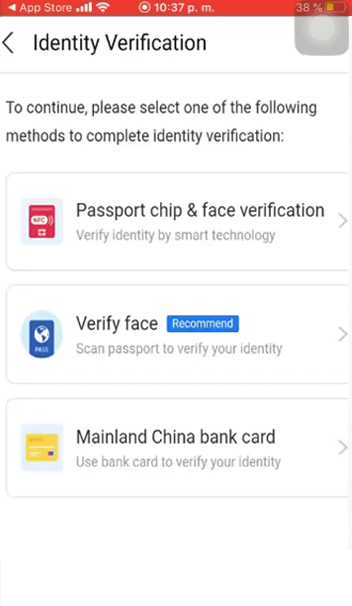 Scan your passport and verify face