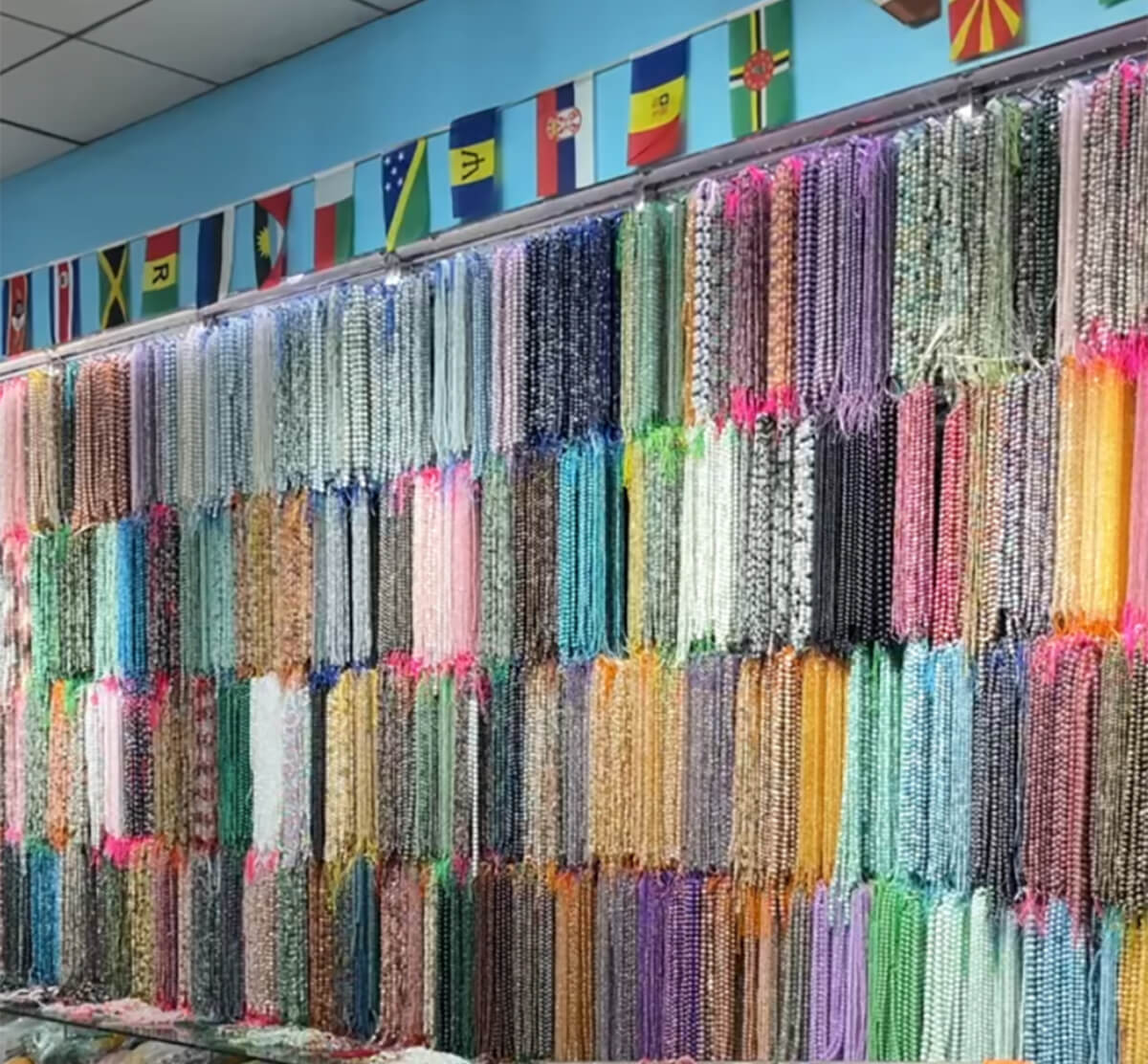 A beads booth in Yiwu Market